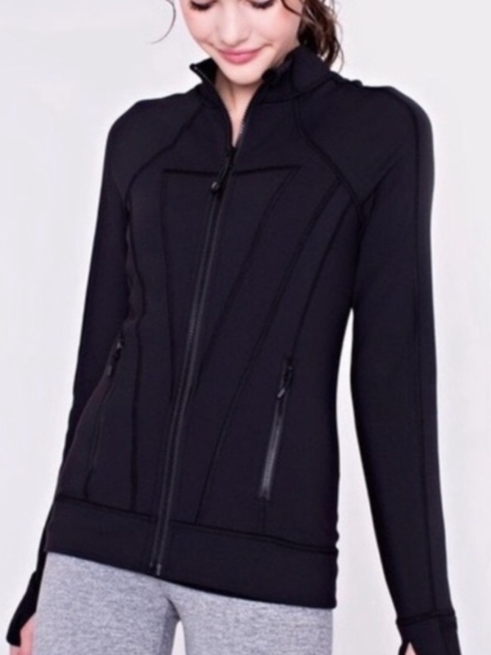 Ivivva Lululemon Black Full Zip Define Style Jacket Girls Size 10